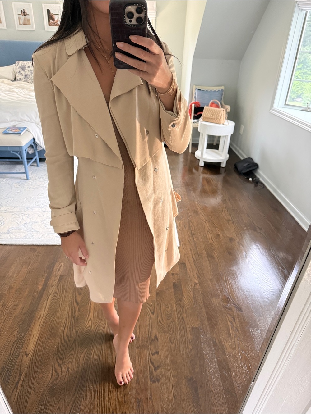 Haute Hippie Beige Trench Coat